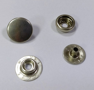  Кнопка №61 Нержавеющая 13мм Цв. Никель (уп.1000шт),YKK  ТриКатушки
