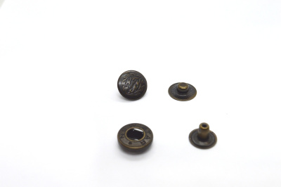  Кнопка 15 мм ЛИСТЫ (уп. 20 шт) цв. Антик ProKnopka  ТриКатушки