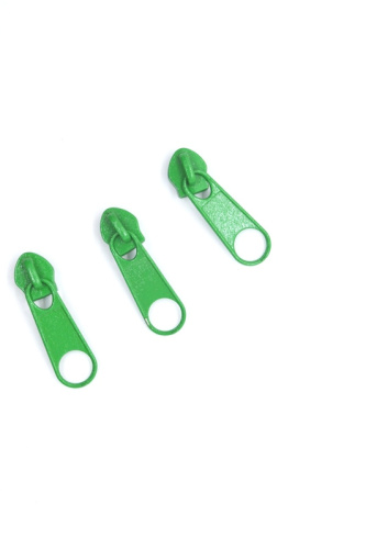  Бегунок галантерейный СП №5 цв. 243 зелёный (уп.10 шт) "Proknopka"  ТриКатушки