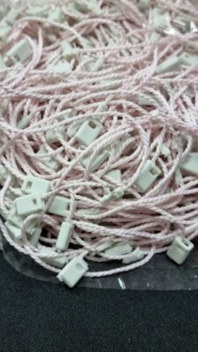  Микропломба (уп.1000шт.) 15см, цв. светло-розовый с мятным замочком  ТриКатушки