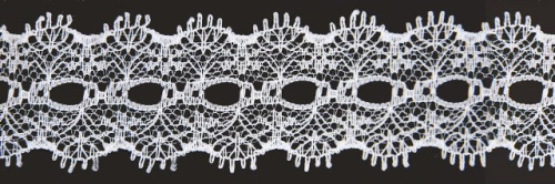  635 белый кружево-капрон 20мм (намотка 27,4 метров)  ТриКатушки