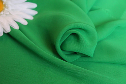  Ткань Шифон 2009 ш. 150 см.,цвет №615 зеленый  ТриКатушки