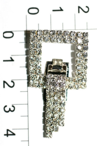  3300 никель Клипса со стразами  ТриКатушки