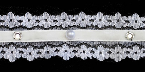  0626-2093 белый Тесьма, ширина 30мм (намотка 15 ярдов = 13,7 метра)  ТриКатушки