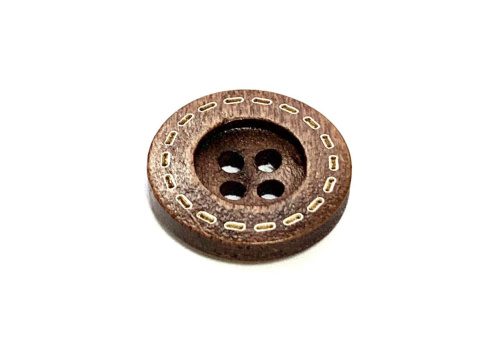  Пуговицы деревянные, арт. 0434/1, цв. Бренди, 40L-25мм уп.1000 шт.  ТриКатушки