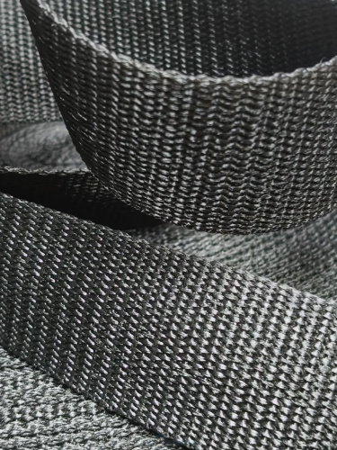  Стропа текстильная 20мм цв.322 Черный (уп.50 м) А  ТриКатушки