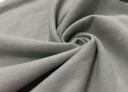  Ткань Кулирная гладь г/к с/л "акция", 175гр.кв.м, 92% Хб + 8% лайкра, пенье, цв. Серо-голубой  ТриКатушки