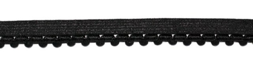  5395 черный резинка бельевая 9мм (намотка 144 ярда = 131,7 метра)  ТриКатушки