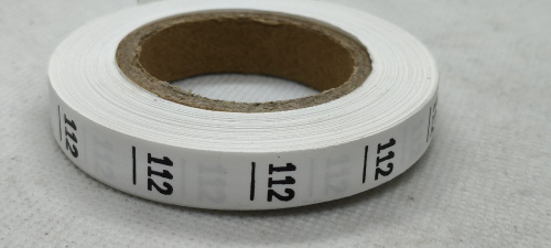  Размерник цв. белый 112 (рул. 1000шт.)  ТриКатушки