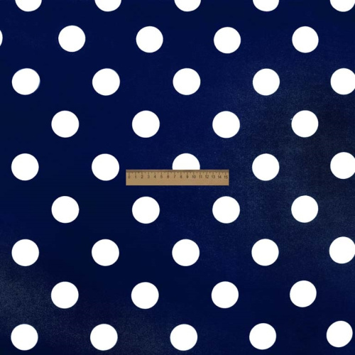  Ткань Кашибо горох 4,2см темно-синий/белый арт. 5053  ТриКатушки