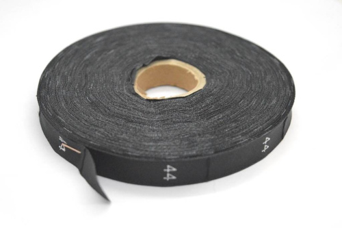  Размерник жаккард чёрный 44 (рул 1000шт)  ТриКатушки