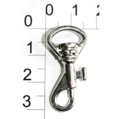  0012 Никель Карабин металлический 11*32,5мм (фас.10/ 100 штук)  ТриКатушки