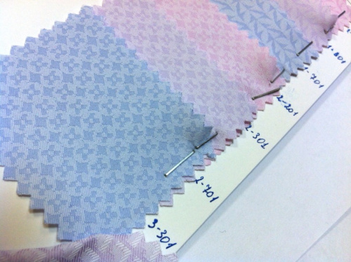  Ткань Сорочечная "жаккард" 2079 (60Пэ, 40 Вискоза; 180гр/мп, ш. 1.5м) цв. 2-701 голубой  ТриКатушки