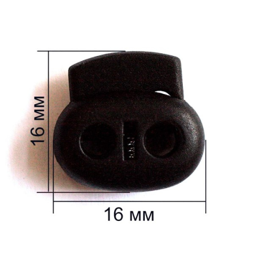  3032 черный Фиксатор пластик (упаковка 200 штук)  ТриКатушки