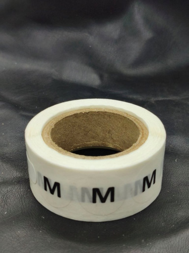  Размерник-наклейка на плёнке M (рул.500шт)  ТриКатушки