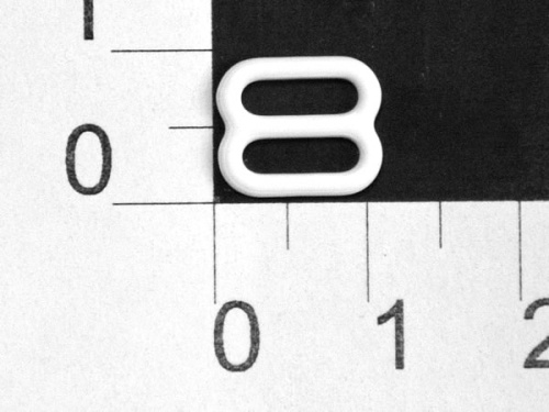  Пряжка регулятор для бюстгальтера Металл 808В белый ш. 8мм (уп.50 шт.) "Proknopka"  ТриКатушки