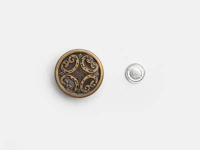  Джинсовая пуговица  20 мм (латунь) JD119 стабильная, цв. антик/50 шт  ТриКатушки