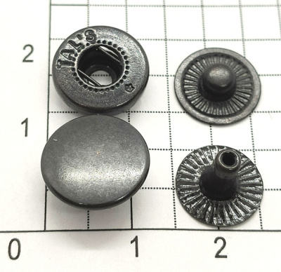  Кнопка Альфа 12,5мм сталь цв. Оксид  (уп 720 шт) Tals  ТриКатушки