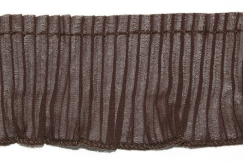  777 коричневый РЮШИ ширина 60мм (намотка 50 ярдов = 46 метров)  ТриКатушки