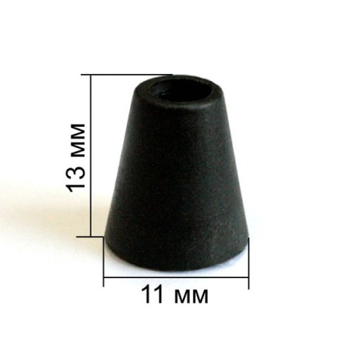  3646 черный Концевик пластик (упаковка 500 штук)  ТриКатушки