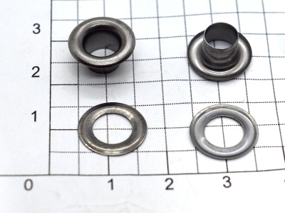  Люверсы №4 6мм НЕРЖ Черный никель (уп 50 шт) "Proknopka"  ТриКатушки