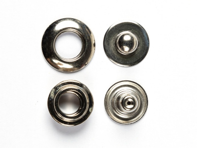  Кнопка Клямерная NewStar 17 мм (Латунь) цв. Никель (уп. 720 шт)  ТриКатушки