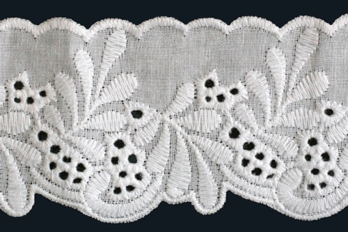  2081 белый Шитье 100% ХБ 55мм (намотка 15 ярдов = 13,7 метра)  ТриКатушки