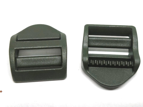  Пряжка трехщелевая (крыло) U-25 мм цв Хаки (уп.10/100/1000шт)  ТриКатушки