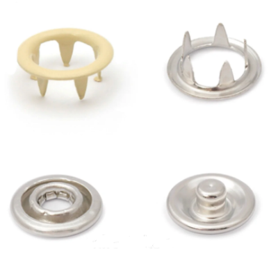  Кнопка Трикотажная (кольцо) 7,8 мм нержавейка, цв. 306 молочный (уп.1440 шт)TALS  ТриКатушки