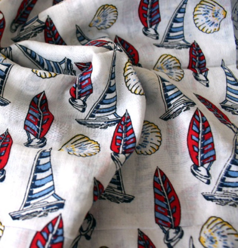  Ткань Поплин-жатка ПРИНТ арт. 2112 цв. 7  ТриКатушки