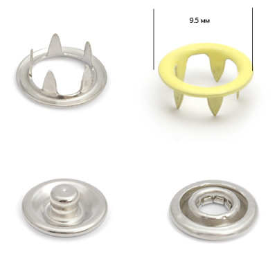  Кнопка рубашечная (кольцо) 9,5 мм - эмаль 109/1440 шт., цв. светло-желтый NS  ТриКатушки