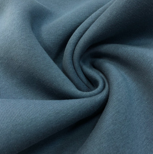  Ткань Футер 3-х нитка г/к с начесом 320гр.кв.м, 67% Хб+33% ПЭ, пенье, цв. Голубой камень IS  ТриКатушки