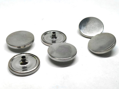  Шляпка плоская к кнопке 20 мм (Нержавеющие) цв.Никель (уп.10/100 шт)  ТриКатушки