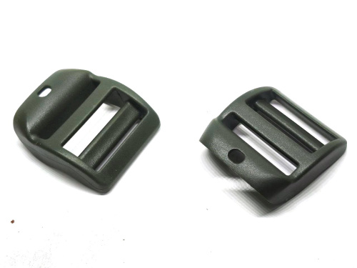  Пряжка трехщелевая (крыло) U-30 мм цв Хаки (уп.10/100/1000шт)  ТриКатушки