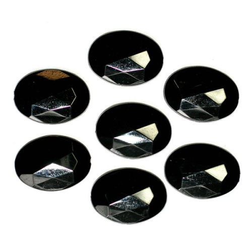  0051 13*18мм черный Стразы пришивные "Овал" (упаковка 1000 штук)  ТриКатушки