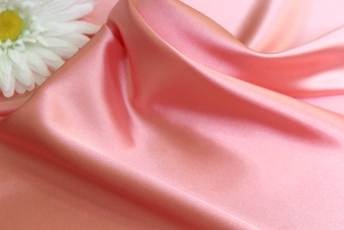  Ткань 2001 Атлас Стрейч, №213 персик  ТриКатушки