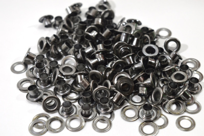  Люверсы №3 5мм сталь черный никель (уп 100 шт) "Proknopka"  ТриКатушки