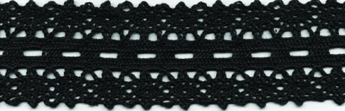  0054F черный кружево вязанное 50мм (намотка 20 ярдов = 18,3 метров)  ТриКатушки