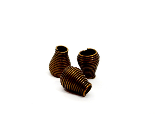  Наконечники для шнура (пружинка) металл цв. Антик (уп.10/50/500 шт.)  ТриКатушки