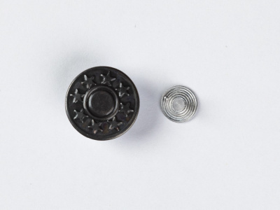  Пуговицы джинсовые 17мм Сталь ЗВЕЗДЫ цв.оксид (уп.1000)  ТриКатушки