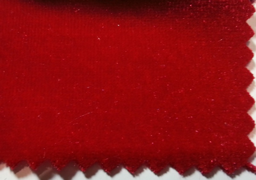  Ткань 3005 Бархат стрейч, ш.150см., №108 красный  ТриКатушки