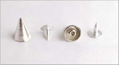  063-F никель Хольнитены декоративные "металл" d=10мм (упаковка 500 штук)  ТриКатушки