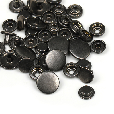  Кнопка нержавеющая DELTA 15х12,5 мм № 501 цв.Черный Никель (уп.720шт)  ТриКатушки