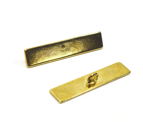  Пуговица мебельная металл. "прямоугольник" 50-10 мм цв. Золото  ТриКатушки