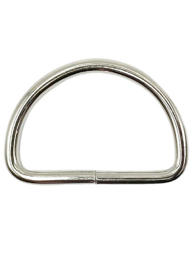  Полукольцо металлическое 40мм (толщ, 4мм) цв. Никель (уп.200шт.)  ТриКатушки