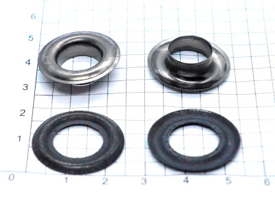 Люверсы №26 12мм сталь Черный никель (уп 50 шт) "Proknopka"  ТриКатушки