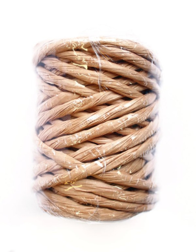  Шнур для упаковки "бумага" 5мм (упаковка 14 метров) цв. №24 бежевый  ТриКатушки