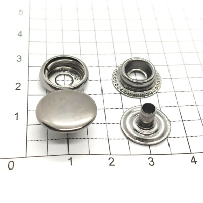  Кнопка 15мм №61 сталь цв. Черный Никель (уп 720шт) Tals(Турция)  ТриКатушки