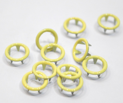  Кнопка рубашечная (кольцо) 9,5 мм - эмаль 349/1440 шт., цв. желтый TALS  ТриКатушки