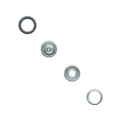  Кнопка рубашечная (кольцо) 9,5 мм - эмаль 528/1440 шт., цв. тём.серый TALS  ТриКатушки